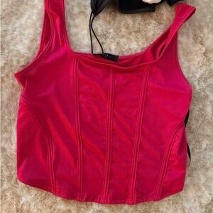 Women's Red Sleeveless Top
